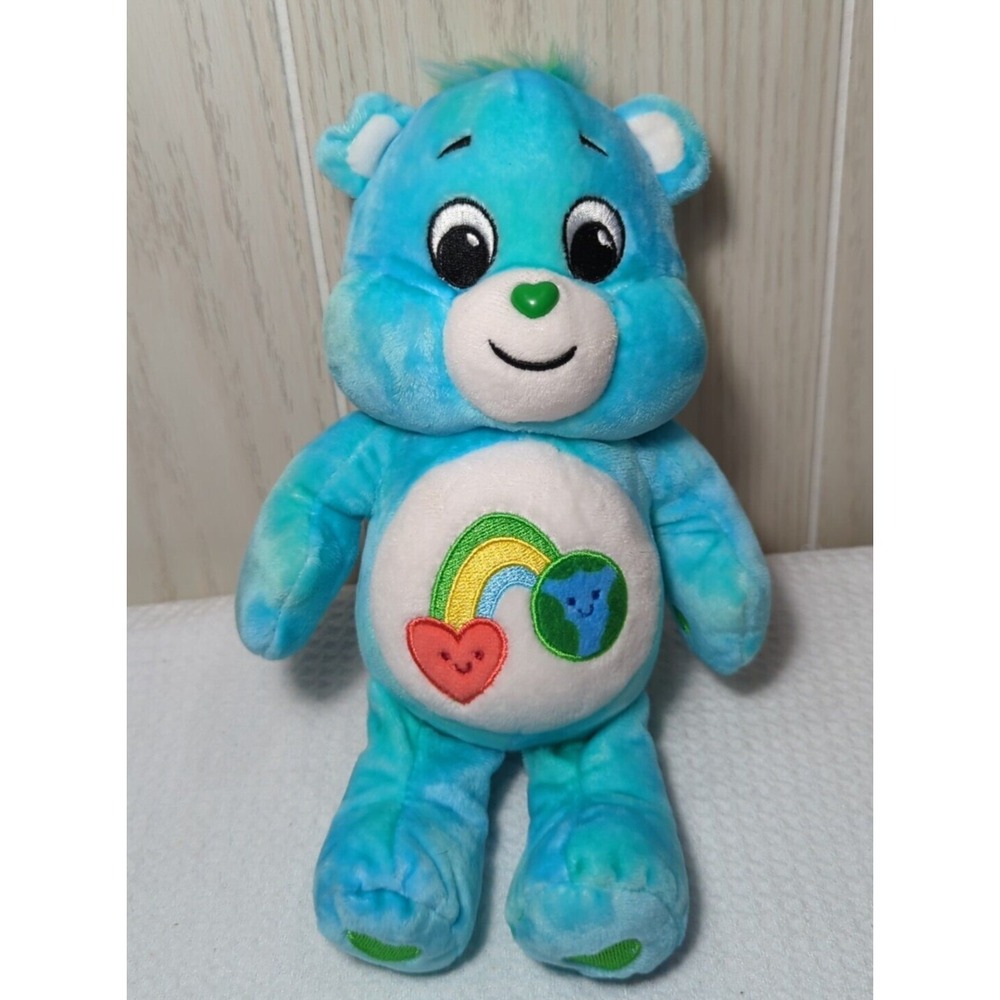 Care Bears Love the Earth Plush teddy blue green Basic Fun 9"‎